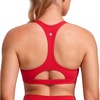 image:imageCRZ YOGA Butterlift CutOut Racerback Sports Bras for Women  Scoop Neck Medium Impact Padded Pilates Gym Workout TopAurora Red