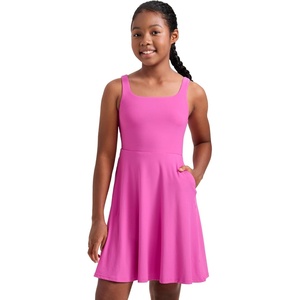 image:imageCRZ YOGA Girls Cloudweight Double Lined Square Neck Casual Dress  Dance Tennis Athletic Pockets Knee Length Sleeveless TeenLight Purple
