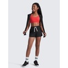 image:imageCRZ YOGA Girls Cloud Jersey Dolphin Casual Sweat Shorts  Lounge Athletic Tennis Soccer Pockets Drawstring Kids TeenBlack