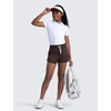 image:imageCRZ YOGA Girls Cloud Jersey Dolphin Casual Sweat Shorts  Lounge Athletic Tennis Soccer Pockets Drawstring Kids TeenHot Fudge Brown