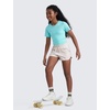image:imageCRZ YOGA Girls Cloud Jersey Dolphin Casual Sweat Shorts  Lounge Athletic Tennis Soccer Pockets Drawstring Kids TeenMilky White