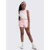 image:imageCRZ YOGA Girls Cloud Jersey Dolphin Casual Sweat Shorts  Lounge Athletic Tennis Soccer Pockets Drawstring Kids TeenStrawberry Pink