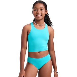 image:imageCRZ YOGA Girls Tankini Set 2 Piece Swimsuit  Beach Sports Bathing Suit High Neck Racerback Padded Kids TeenTurquoise