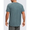 image:imageCRZ YOGA Crewneck Workout Shirts for Men  Quick Dry Running Athletic TShirts Lightweight Basic TopsSmoked Spruce Heather
