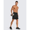 image:imageCRZ YOGA Mens 2 in 1 Running Shorts 7  Lined Workout Quick Dry Lightweight for Sports Athletic with PocketsBlack
