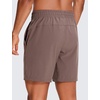 image:imageCRZ YOGA Mens 2 in 1 Running Shorts 7  Lined Workout Quick Dry Lightweight for Sports Athletic with PocketsBrown Rock
