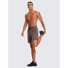 image:imageCRZ YOGA Mens 2 in 1 Running Shorts 7  Lined Workout Quick Dry Lightweight for Sports Athletic with PocketsBrown Rock