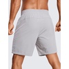 image:imageCRZ YOGA Mens 2 in 1 Running Shorts 7  Lined Workout Quick Dry Lightweight for Sports Athletic with PocketsGull Gray