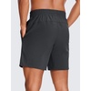 image:imageCRZ YOGA Mens 2 in 1 Running Shorts 7  Lined Workout Quick Dry Lightweight for Sports Athletic with PocketsInk Gray
