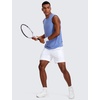 image:imageCRZ YOGA Mens 2 in 1 Running Shorts 7  Lined Workout Quick Dry Lightweight for Sports Athletic with PocketsWhite