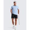 image:imageCRZ YOGA Mens All Day Comfy PullOn Shorts 7  Golf Casual Elastic Waist Quick Dry for Athletic Daily with PocketsBlack