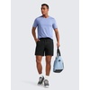 image:imageCRZ YOGA Mens All Day Comfy PullOn Shorts 7  Golf Casual Elastic Waist Quick Dry for Athletic Daily with PocketsBlack