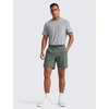 image:imageCRZ YOGA Mens All Day Comfy PullOn Shorts 7  Golf Casual Elastic Waist Quick Dry for Athletic Daily with PocketsGrey Sage