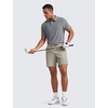 image:imageCRZ YOGA Mens All Day Comfy PullOn Shorts 7  Golf Casual Elastic Waist Quick Dry for Athletic Daily with PocketsKhali Barley