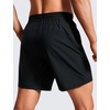 image:imageCRZ YOGA Mens Lightweight Workout Shorts 7  Quick Dry for Gym Athletic Workout with Zipper PocketBlack