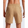 image:imageCRZ YOGA Mens Lightweight Workout Shorts 7  Quick Dry for Gym Athletic Workout with Zipper PocketKhaki Sand