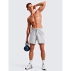 image:imageCRZ YOGA Mens Lightweight Workout Shorts 7  Quick Dry for Gym Athletic Workout with Zipper PocketPlatinum Grey