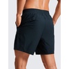 image:imageCRZ YOGA Mens Lightweight Workout Shorts 7  Quick Dry for Gym Athletic Workout with Zipper PocketTrue Navy