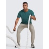 image:imageCRZ YOGA MicroMesh Workout Shirts for Men  Lightweight Breathable TShirts Running Athletic Training Short Sleeve TopsForest Green