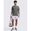 image:imageCRZ YOGA MicroMesh Workout Shirts for Men  Lightweight Breathable TShirts Running Athletic Training Short Sleeve TopsGrey Sage