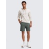 image:imageCRZ YOGA Performance Shorts for Men 7  Knit Stretch Breathable SweatWicking Workout Athletic Gym Casual with PocketsGrey Sage