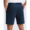 image:imageCRZ YOGA Performance Shorts for Men 7  Knit Stretch Breathable SweatWicking Workout Athletic Gym Casual with PocketsInk Blue