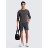 image:imageCRZ YOGA Performance Shorts for Men 7  Knit Stretch Breathable SweatWicking Workout Athletic Gym Casual with PocketsInk Gray