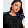image:imageCRZ YOGA Pima Cotton Loose Crop TShirts for Women  Workout Yoga Casual Athletic Running Short Sleeve Shirts Crewneck TopsCamo Multi 6