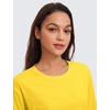 image:imageCRZ YOGA Pima Cotton Loose Crop TShirts for Women  Workout Yoga Casual Athletic Running Short Sleeve Shirts Crewneck TopsHigh Visibility Yellow