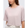image:imageCRZ YOGA Pima Cotton Loose Crop TShirts for Women  Workout Yoga Casual Athletic Running Short Sleeve Shirts Crewneck TopsSmoky Blush