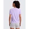 image:imageCRZ YOGA Quick Dry Workout Tops for Women Hip Length  Athletic Running Gym Yoga Short Sleeve Shirts Crewneck Basic TeesLavender Frost