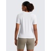image:imageCRZ YOGA Quick Dry Workout Tops for Women Hip Length  Athletic Running Gym Yoga Short Sleeve Shirts Crewneck Basic TeesWhite