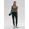 image:imageCRZ YOGA Softembrace Crewneck Crop Tops for Women  Casual Going Out Soft Short Sleeve Shirts Basic Fitted Baby TeesLight Army Green
