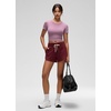image:imageCRZ YOGA Softembrace Crewneck Crop Tops for Women  Casual Going Out Soft Short Sleeve Shirts Basic Fitted Baby TeesLight Lavender