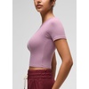 image:imageCRZ YOGA Softembrace Crewneck Crop Tops for Women  Casual Going Out Soft Short Sleeve Shirts Basic Fitted Baby TeesLight Lavender