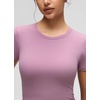 image:imageCRZ YOGA Softembrace Crewneck Crop Tops for Women  Casual Going Out Soft Short Sleeve Shirts Basic Fitted Baby TeesLight Lavender