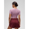 image:imageCRZ YOGA Softembrace Crewneck Crop Tops for Women  Casual Going Out Soft Short Sleeve Shirts Basic Fitted Baby TeesLight Lavender