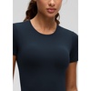 image:imageCRZ YOGA Softembrace Crewneck Crop Tops for Women  Casual Going Out Soft Short Sleeve Shirts Basic Fitted Baby TeesTrue Navy