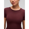 image:imageCRZ YOGA Softembrace High Neck Tops for Women  Soft Casual Going Out Shirts Crewneck Tight Basic Short Sleeve TShirtRed Merlot