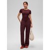 image:imageCRZ YOGA Softembrace High Neck Tops for Women  Soft Casual Going Out Shirts Crewneck Tight Basic Short Sleeve TShirtRed Merlot
