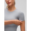 image:imageCRZ YOGA Softembrace High Neck Tops for Women  Soft Casual Going Out Shirts Crewneck Tight Basic Short Sleeve TShirtRhino Grey