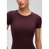 image:imageCRZ YOGA Softembrace High Neck Tops for Women  Soft Casual Going Out Shirts Crewneck Tight Basic Short Sleeve TShirtRipe Plum