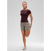 image:imageCRZ YOGA Softembrace High Neck Tops for Women  Soft Casual Going Out Shirts Crewneck Tight Basic Short Sleeve TShirtRipe Plum