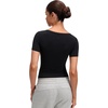image:imageCRZ YOGA Softembrace Scoop Neck Tops for Women  Casual Soft Going Out Short Sleeve Shirts Sexy U Neck Tight Fitted TeesBlack