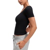 image:imageCRZ YOGA Softembrace Scoop Neck Tops for Women  Casual Soft Going Out Short Sleeve Shirts Sexy U Neck Tight Fitted TeesBlack