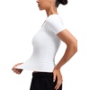 image:imageCRZ YOGA Softembrace Scoop Neck Tops for Women  Casual Soft Going Out Short Sleeve Shirts Sexy U Neck Tight Fitted TeesWhite