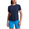 image:imageCRZ YOGA Quick Dry Workout Tops for Women Hip Length  Athletic Running Gym Yoga Short Sleeve Shirts Crewneck Basic TeesClub Blue