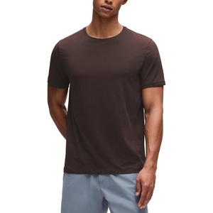 image:imageCRZ YOGA CottonBlend Athletic Shirts for Men  Short Sleeve Moisture Wicking Soft Workout Casual Tee Tops Basic TShirtHot Fudge Brown