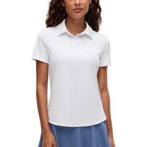 image:imageCRZ YOGA Golf Polo Shirts Short Sleeve for Women UPF 50  Sun Protection Tennis Athletic Collared Tops Lightweight Quick DryWhite
