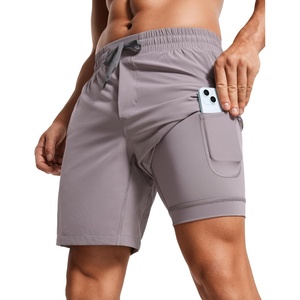 image:imageCRZ YOGA Mens 2 in 1 Running Shorts 7  Lined Workout Quick Dry Lightweight for Sports Athletic with PocketsLunar Rock
